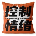 Federa per cuscino arancione moderna con stampa motivazionale Controlling Emotions - Stile Arancione Controlling Emotions (CRS34-1)