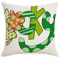 Fodera per cuscino in lino San Patrizio con motivo trifoglio Lucky decorativa - 45x45 cm / Stile Parola Artistica LUCKY (YMD274-3) / Solo fodera