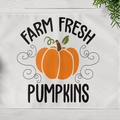 Fall Thanksgiving placemat with orange pumpkin print and Farm Fresh Pumpkins text - Farm Fresh Pumpkins (CD12-6)