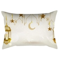 Pfirsichhaut-Lendenkissen mit goldenem Mond und Laterne im Ramadan-Themendesign - 30*50cm (Ohne Füllung) / Goldene Laterne Sichelmond Stern (DRD352-2)