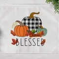 Autumn themed placemat featuring pumpkins and maple leaves with Blessed text - Autumn Blessed Sunflowers (CD11-11)