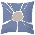 Housse de coussin géométrique abstraite bleue et violette avec motif moderne - Blocs de Couleur Floraux Abstraits (DRD373-4)