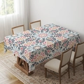 Detail view of bohemian mandala tablecloth featuring colorful blue and orange floral patterns - Zb06-17 / 40*60cm Small Towel