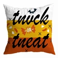 Halloween trick or treat striped throw pillow cover with bats and candy print - 45x45cm / Tri-color Horizontal Stripe Candy (DRD295-25)