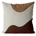 Nordischer Kissenbezug mit abstrakten geometrischen Erdtönen für Sofa und Autodekoration - 45x45 cm / Einfache Abstrakte Welle (CRD58-3)