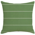 Fodera per cuscino in lino a righe verdi e bianche con motivo geometrico minimalista - 45x45 cm / Verde Fresco Righe Sottili (YMD311-2)