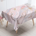 Macro view of modern marble pattern tablecloth with fluid pink and gold lines - Zb14-32 / 40*60cm Small Towel