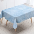 Detail of light blue marble pattern tablecloth on a wooden table in a bright Nordic dining room - Zb14-31 / 40*60cm Small Towel