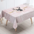 Detail of pink marble pattern tablecloth with deer silhouette and sweet home text - Zb14-26 / 40*60cm Small Towel