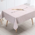 Detail of pink marble texture tablecloth with golden leaf and 'Believe in yourself' text - Zb14-24 / 40*60cm Small Towel