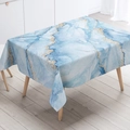 Detail of blue marble pattern tablecloth with gold foil accents and premium draping - Zb14-23 / 40*60cm Small Towel