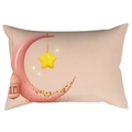 Pink lumbar pillow case with golden moon and hanging star for Ramadan home decor - 30*50cm (No Insert) / Pink Crescent Yellow Five-pointed Star (DRD352-9)