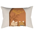 Dettaglio della fodera per cuscino con gatto e scritta You Are My Sunshine ricamata - 30cm x 50cm / Stile Caldo Gatto Sole (CRD62-23)