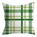 Grüner karierter St. Patrick's Day Kissenbezug mit Smaragd- und Olivfarbenem Karomuster - 45x45 cm / Grünes Karomuster Stil (DRD344-3)