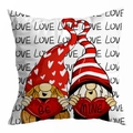 Valentijnsdag kussenhoes met kabouter- en hartprint van zachte perzikhuid stof - BE MINE Kabouter Stijl (DRD299-19)