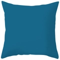 Ethno-Stil geometrischer Kissenbezug in tiefem Pfauenblau minimalistisches quadratisches Design - Einfarbig Pfauenblau Stil (CRS29-2) / 45x45 cm