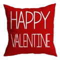Rode kussensloop met witte Happy Valentine opdruk voor feestelijke decoratie - HAPPY VALENTINE Rode Toon (DRD299-29)