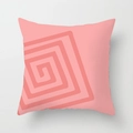 Nordic minimalist pink throw pillow cover with a modern geometric spiral pattern - 45*45cm (No Insert) / Pink Geometric Spiral Pattern (CRD56-13)