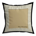 Modern American retro throw pillow cover with Stay Beautiful typography and geometric pattern - Three-layer Nested Geometric Frame (Stay Beautiful)