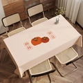Pink velvet tablecloth featuring persimmon design and Shishi Ruyi blessing characters - Zb08-6 / 40*60cm Small Towel
