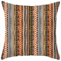 Böhmischer Kissenbezug aus Pfirsichhaut mit bunten geometrischen Streifen im Vintage-Stil - Vertikale Bunte Textur (DRS17-14) / 45x45cm Polyester Nur Bezug