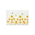 Tischset aus Leinen mit gelbem Blumendruck und Bienenmotiv für den Esstisch - 30x45cm Baumwoll-Leinen / Sonnenblume Biene (CD21-3)