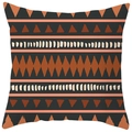 Böhmischer Kissenbezug mit geometrischem Stammesmuster in Anthrazit und Orange - Holzkohle Schwarz Gebranntes Orange Geometrisch (DRS17-22) / 45x45cm Polyester Nur Bezug