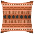 Böhmischer Kissenbezug aus Pfirsichhaut mit Vintage geometrischem Muster in Orange - Ziegelrot Orange Stamm (DRS17-24) / 45x45cm Polyester Nur Bezug