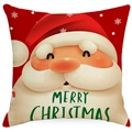 Cartoon Santa Claus Christmas pillowcase with Merry Christmas text on white background - Santa Claus Portrait Style (YMD376-2)