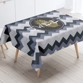 Rectangular Nordic tablecloth with grey blue wave patterns and palm leaf sweet design - Zb14-9 / 40*60cm Small Towel