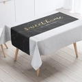 Rectangular marble pattern tablecloth with Sweet Home text in modern Nordic style - Zb14-12 / 40*60cm Small Towel