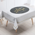 Nordic marble pattern rectangular tablecloth with gold trim and minimalist typography - Zb14-15 / 40*60cm Small Towel