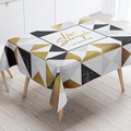 Nordic marble pattern tablecloth featuring Live Simple quote and geometric art design - Zb14-16 / 40*60cm Small Towel
