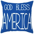 Housse de coussin bleue avec imprimé blanc God Bless America pour décoration festive - Style God Bless America Bleu (DRD382-18) / 45x45CM (Sans Noyau)