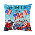 Linnen kussensloop Onafhankelijkheidsdag met Land That I Love en USA vlag ontwerp - 45x45 cm / Land That I Love (YMD315-3)
