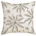 Minimalistische kerstkussenhoes met beige sneeuwvlokpatroon in Scandinavische stijl - Lichtbruine Grote Sneeuwvlok Stijl (YMD391-3)