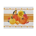 Waterproof Thanksgiving placemat featuring autumn pumpkin and sunflower motif - Sunflower & Bird Autumn Landscape (CD25-8)