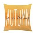 Herbstlicher Kissenbezug mit orangefarbenem Farbverlauf und 'AUTUMN'-Schriftzug - AUTUMN Text Farbverlauf Muster (YMD373-3)