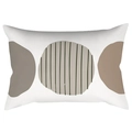 Minimalist green geometric leaf pattern rectangular pillowcase with abstract circles - 30x50cm Without Insert / CRD63-7 Style