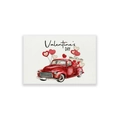 Set de table de la Saint-Valentin avec camion vintage rouge et ballons en forme de coeur - CD31-33