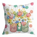 Kissenbezug aus Pfirsichhaut mit Just Bloom Blumendruck für die Dekoration von Sofas - Drd481-3 / 45*45cm (Kein Inlett)