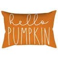 Funda de cojín lumbar naranja con estampado hello PUMPKIN para decoración de otoño - 30*50cm / Naranja Hello Pumpkin (DRD423-7)