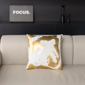 Fodera per cuscino geometrico oro di lusso su divano in pelle per l'arredo moderno - Bianco Oro Bronzatura Marmo (TZY4-2)