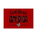 Tovaglietta rossa per l'Independence Day con scritta God Bless America e cuore - 30*45CM Cotone Lino / cdc01-01