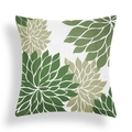 Vierkante kussensloop met groene abstracte bladprint voor bank en huisdecoratie - Abstract Bloemblad Stijl (crd99-2) / 45cm*45cm