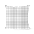 Modern square throw pillow cover with minimalist black and white grid pattern - 45*45cm (No Insert) / Black White Fine Grid (CRD68-12)