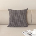 Federa per cuscino quadrata grigio scuro a coste per decorazione divano moderno - 45*45cm (Senza Inserto) / grigio scuro