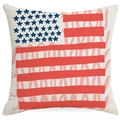 Nordischer Kissenbezug mit US-Flaggenmuster und Baumwoll-Leinen-Textur für das Sofa - Graffiti-Stil Stars And Stripes Muster (ALD1-3)