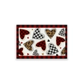 Set de table de la Saint-Valentin avec motif cœur, carreaux rouges et imprimé léopard - CD31-5