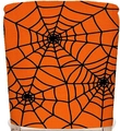 Halloween chair cover with orange spider web pattern made of elastic knit fabric - 49x58cm / Orange Spider Web Style